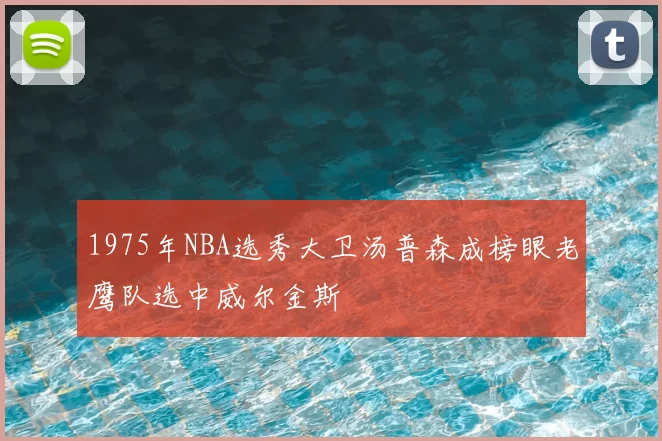 1975年NBA选秀大卫汤普森成榜眼老鹰队选中威尔金斯