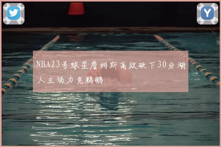 NBA23号球星詹姆斯高效砍下30分湖人主场力克鹈鹕