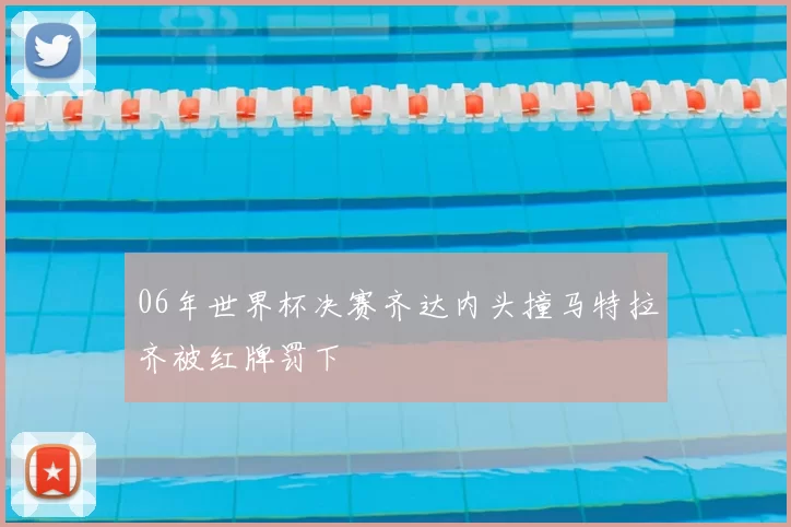 06年世界杯决赛齐达内头撞马特拉齐被红牌罚下